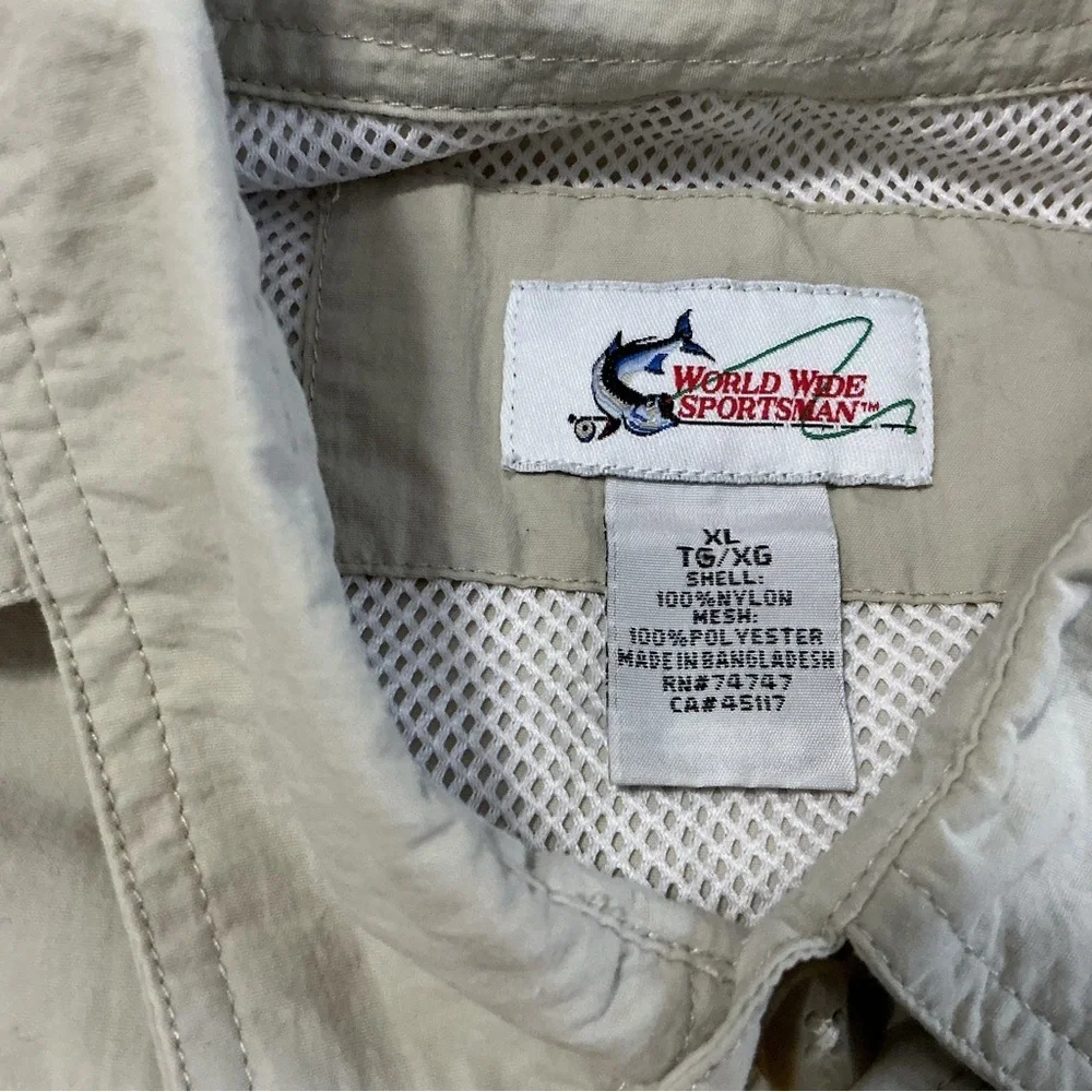 Worldwide Sportsman Khaki Fishing shirt XL